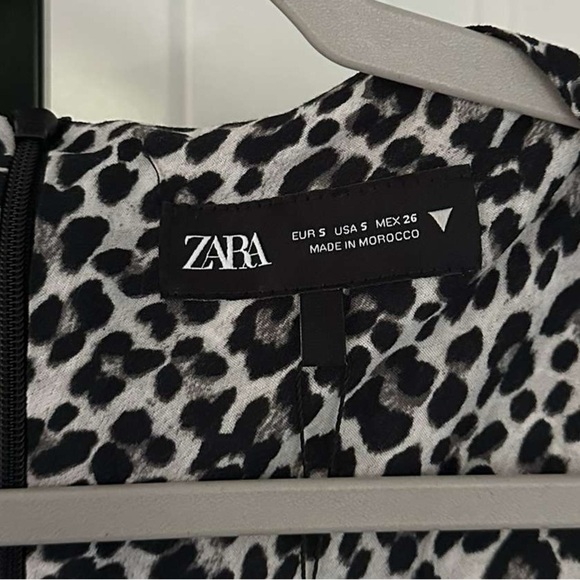 ZARA-Animal Print dress-size Small-black/white-NWT-Retail $50 - Picture 7 of 12